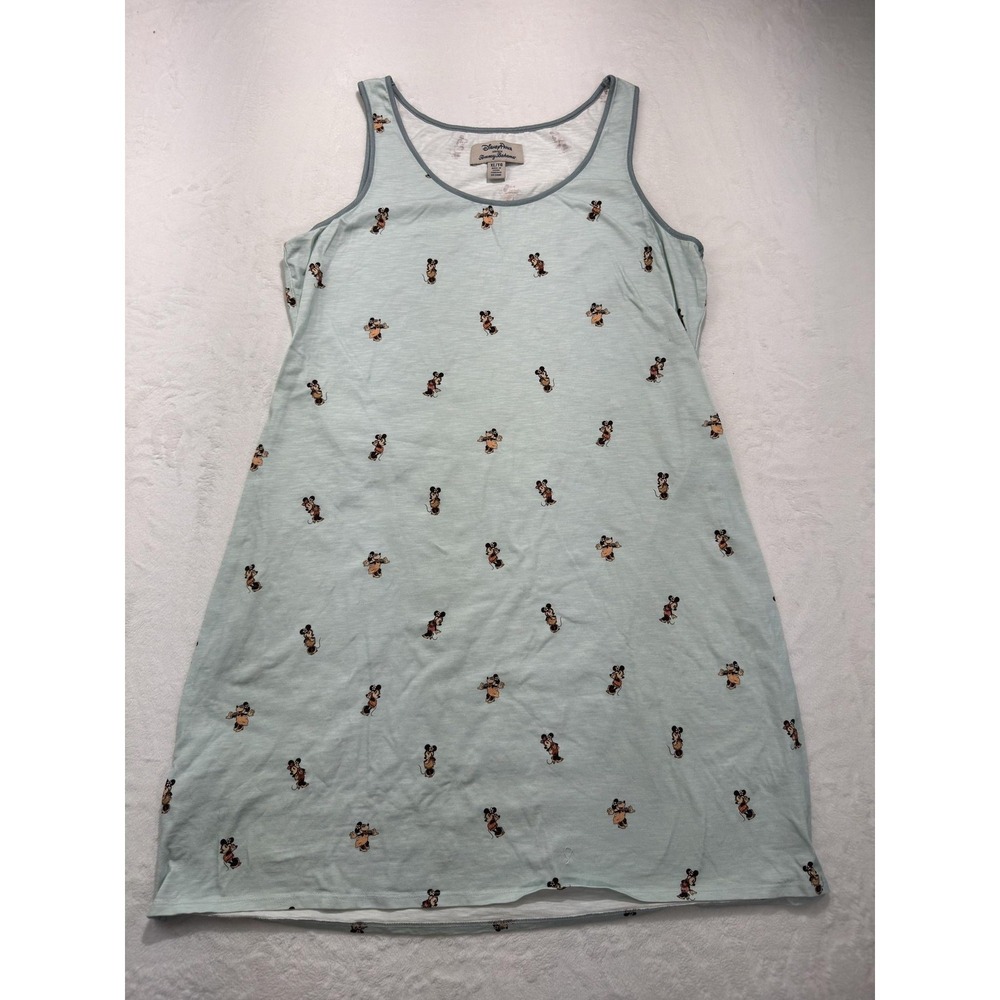 Disney Parks Sleep Shirt Womens‎ XL Green Minnie Mouse Print Jersey Tommy Bahama